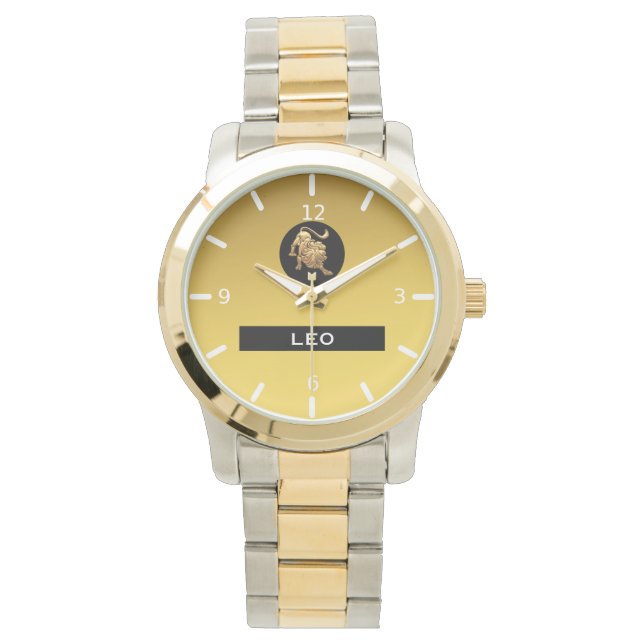 Sternzeichen Löwe Armbanduhr (Vorderseite)