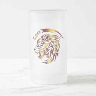 Sternzeichen Löwe Bierglas Mattglas Bierglas