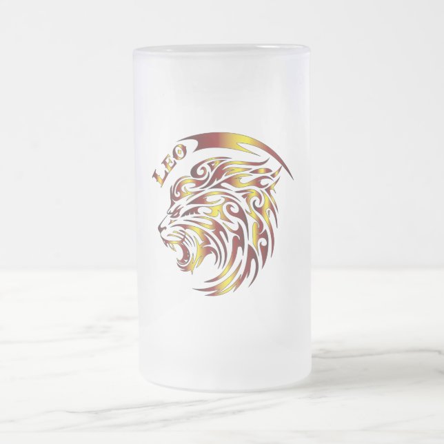 Sternzeichen Löwe Bierglas Mattglas Bierglas (Mittel)