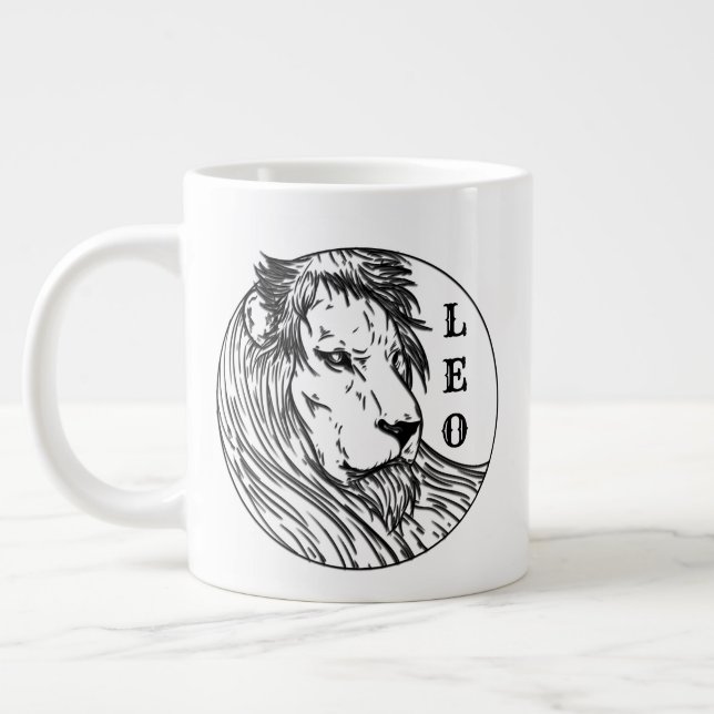 Sternzeichen Löwe Jumbo-Tasse (Links)