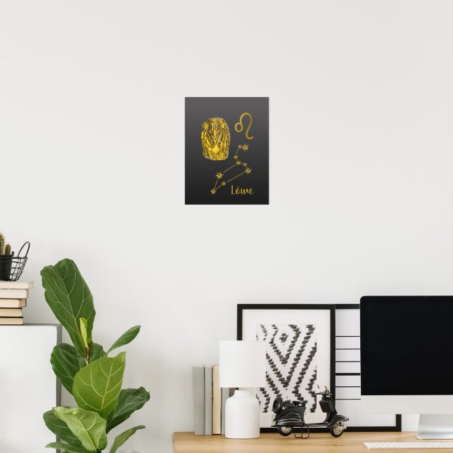 Sternzeichen Löwe -  Poster (Heimbüro)