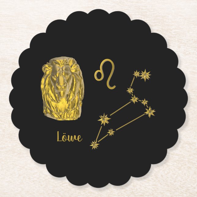 Sternzeichen Löwe -  Untersetzer (Vorderseite)