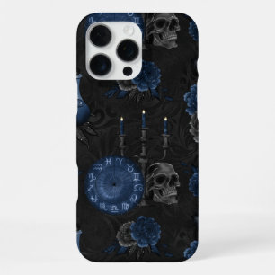 Sternzeichen Magie Dunkelblaue gotische Schädelr iPhone 16 Pro Max Hülle