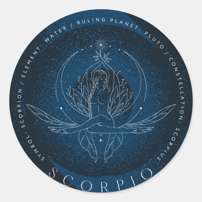 Sternzeichen Runder Aufkleber (Vorderseite)