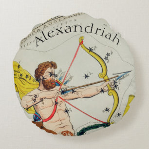 Sternzeichen Sagittario Runder Pillo Rundes Kissen