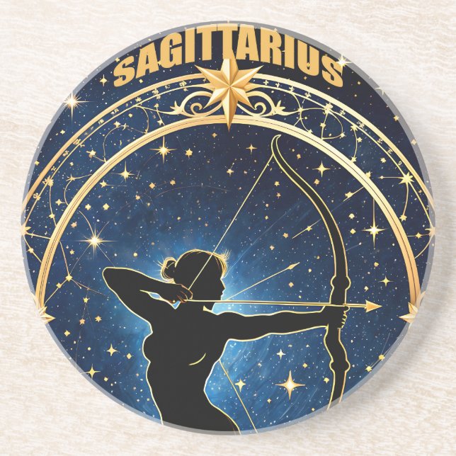 Sternzeichen Sagittarius Getränkeuntersetzer (Vorne)