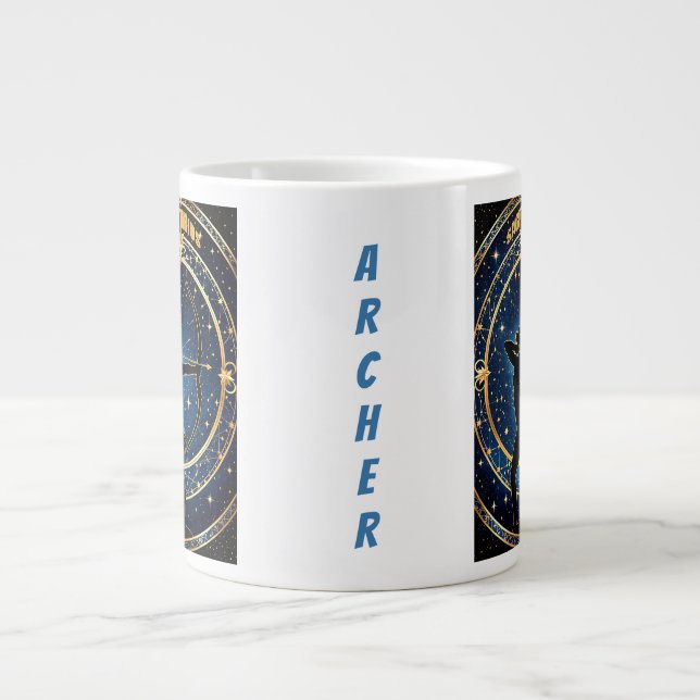 Sternzeichen Sagittarius Jumbo-Tasse (Vorderseite)