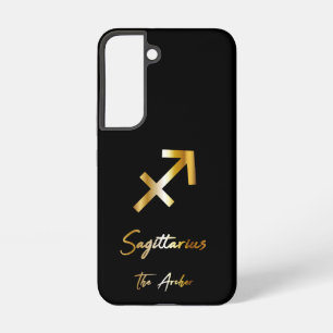 Sternzeichen Schütze, Schwarz & Gold Samsung Galaxy Hülle
