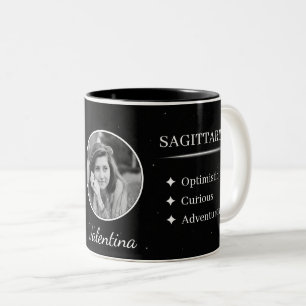 Sternzeichen-Schütze-Tassen mit individuellem Foto Zweifarbige Tasse