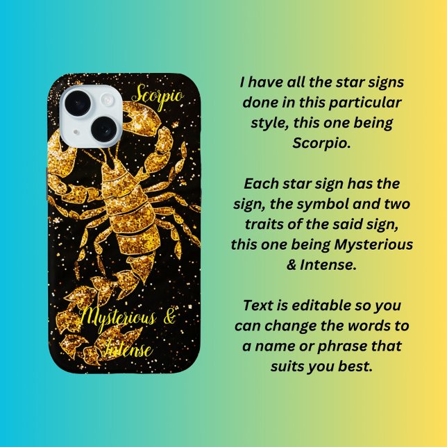 Sternzeichen Skorpion  iPhone 15 Hülle (Von Creator hochgeladen)