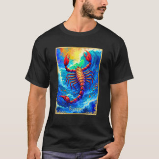 Sternzeichen Skorpion taucht aus tiefen Gewässern  T-Shirt