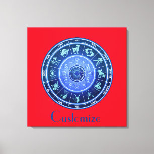Sternzeichen Sonnenzeichen Astrologie Kalender Thu Leinwanddruck