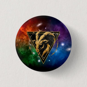 Sternzeichen Steinbock Abzeichen Astrologie-Gesche Button