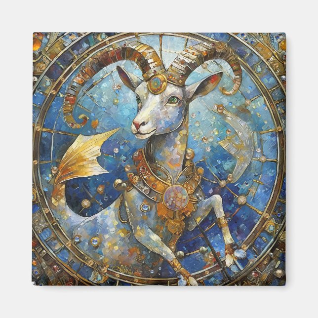 Sternzeichen - Steinbock der Meeresziege Magnet (Vorne)