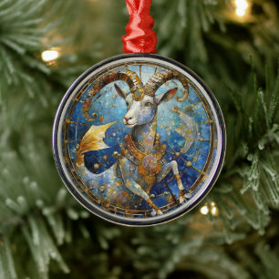 Sternzeichen - Steinbock der Meeresziege Ornament Aus Metall