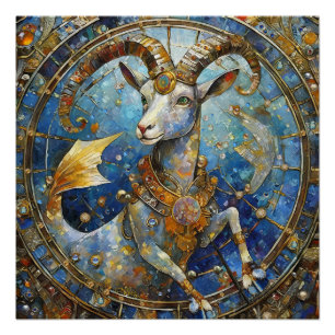 Sternzeichen - Steinbock der Meeresziege Poster