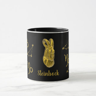 Sternzeichen Steinbock, gold - Tasse