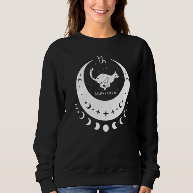 Sternzeichen Steinbock Horoskop Astrologie Zeichen Sweatshirt (Vorderseite)