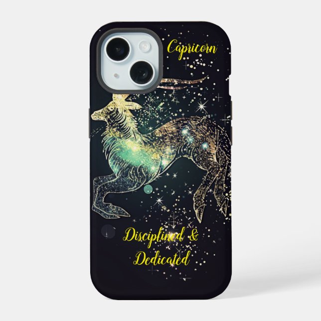 Sternzeichen Steinbock iPhone 15 Hülle (Rückseite)