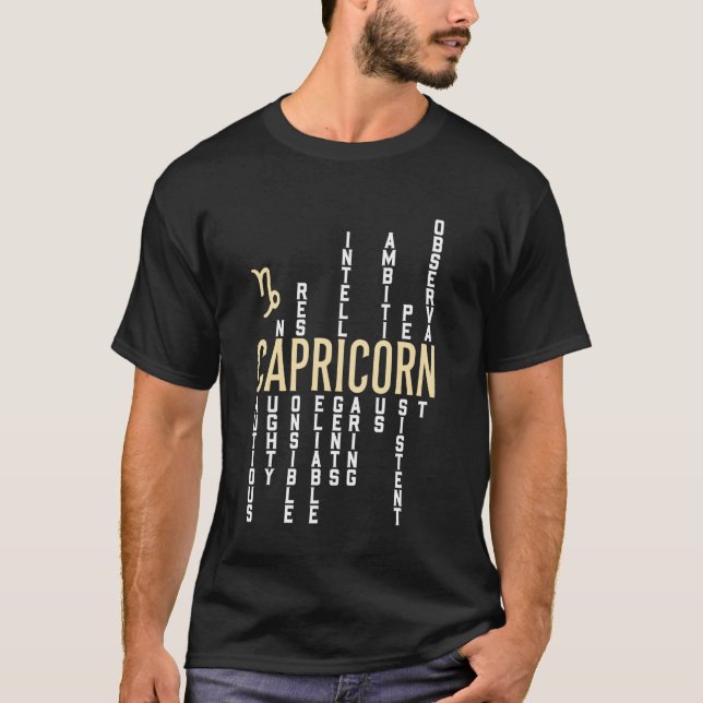 Sternzeichen Steinbock Zeichen Konstellation Gebur T-Shirt (Vorderseite)