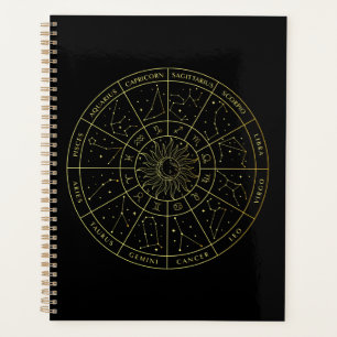Sternzeichen-Sternbild-Sternbilder Gold-Karte Planer