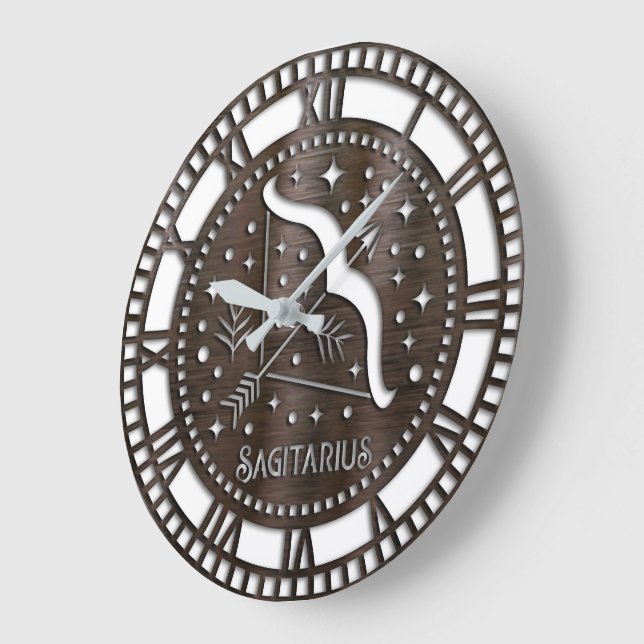 Sternzeichen/Sternzeichen/Schütze Große Wanduhr (Winkel)