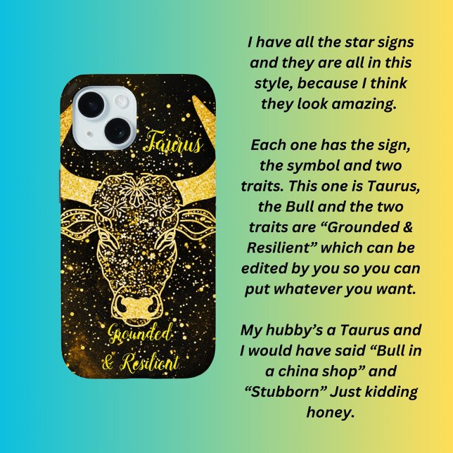 Sternzeichen Stier iPhone 15 Hülle (Von Creator hochgeladen)