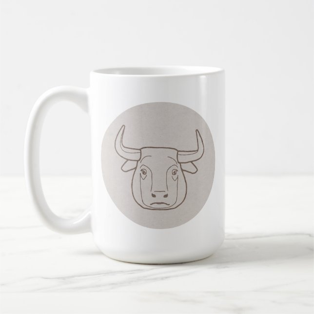 Sternzeichen Stier Kaffeetasse (Links)