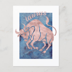 Sternzeichen Stier Postkarte