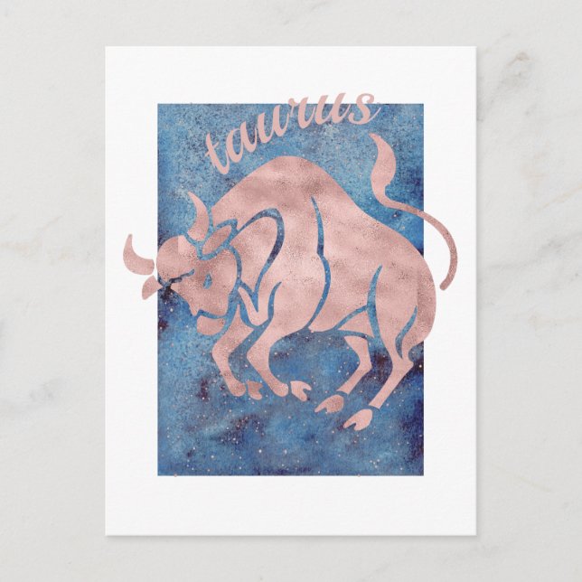 Sternzeichen Stier Postkarte (Vorderseite)