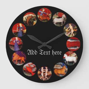 Sternzeichen Vintag Personalisiert Große Wanduhr