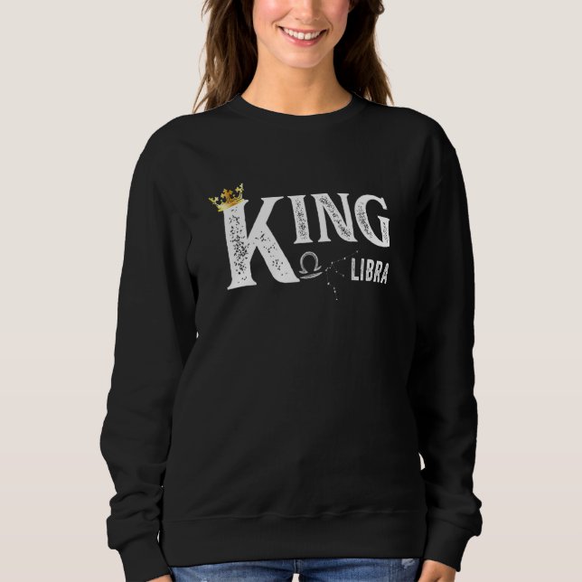 Sternzeichen Waage Team Normal King Waage Sternzei Sweatshirt (Vorderseite)