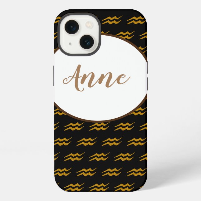 Sternzeichen Wassermann iPhone Hülle (Rückseite)