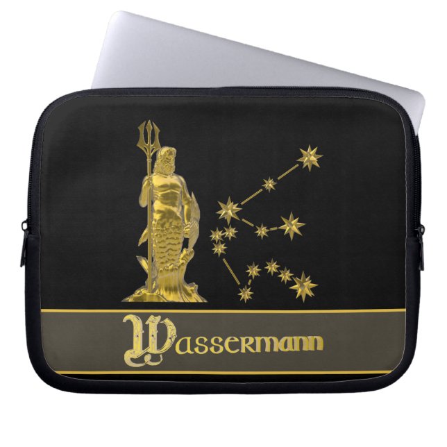 Sternzeichen Wassermann -  Laptopschutzhülle (Vorderseite)