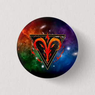 Sternzeichen Widder Abzeichen Astrologie Geschenk Button