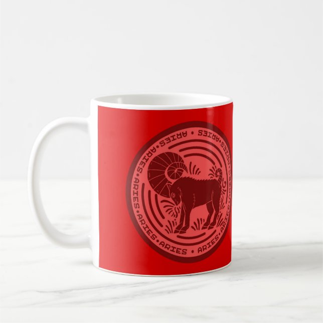 Sternzeichen Widder Symbol Kaffeetasse (Links)