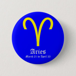 Sternzeichen Widder, Symbol Tierkreis Button