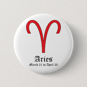 Sternzeichen Widder, Symbol Tierkreis Button