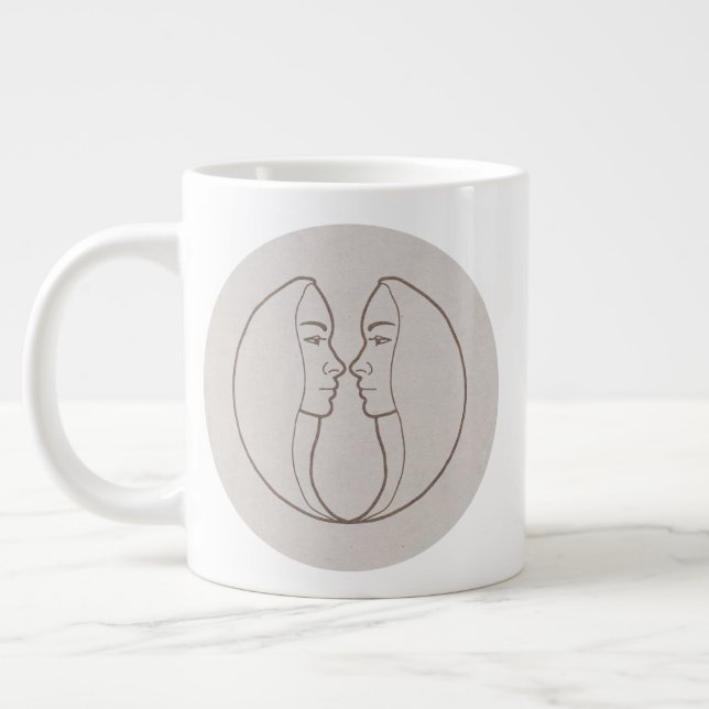 Sternzeichen Zwilling Jumbo-Tasse (Links)