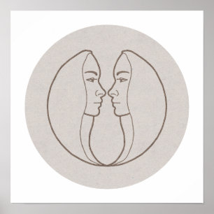 Sternzeichen Zwilling - Poster