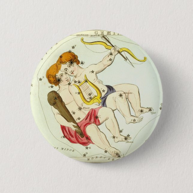 Sternzeichen: Zwillinge Button (Vorderseite)