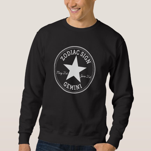 STERNZEICHEN ZWILLINGE geboren im Mai & Juni Astro Sweatshirt (Vorderseite)