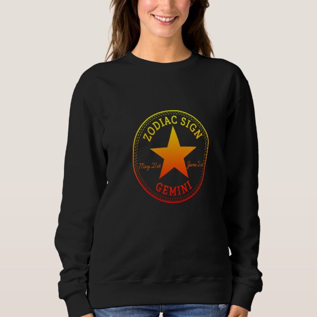 STERNZEICHEN ZWILLINGE geboren im Mai & Juni Astro Sweatshirt (Vorderseite)