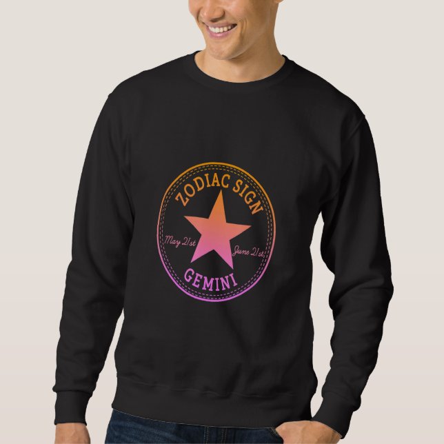 STERNZEICHEN ZWILLINGE geboren im Mai & Juni Astro Sweatshirt (Vorderseite)