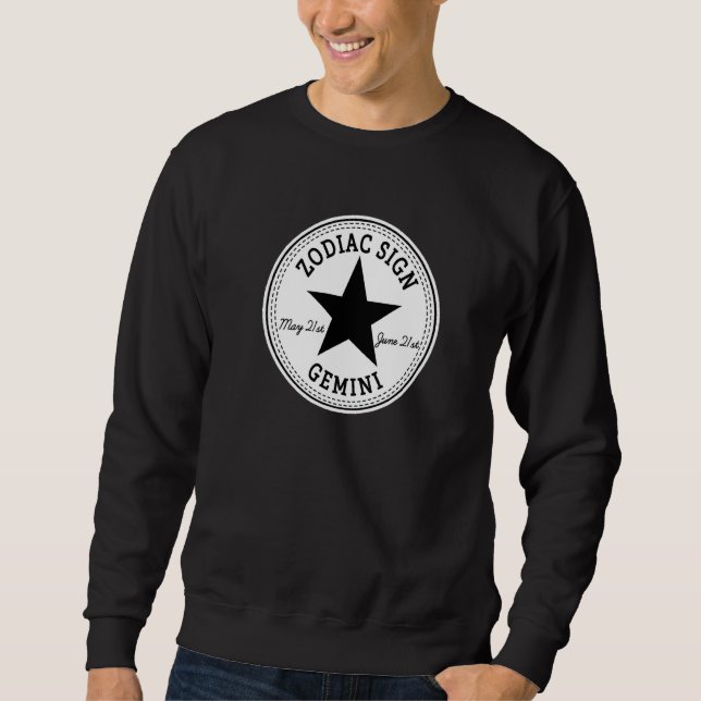 STERNZEICHEN ZWILLINGE geboren im Mai & Juni Astro Sweatshirt (Vorderseite)