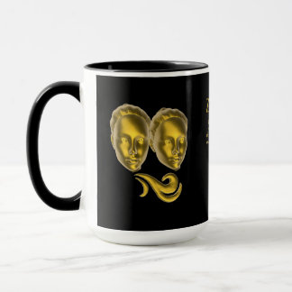 Sternzeichen Zwillinge, gold -  Tasse