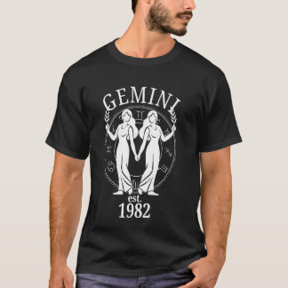 Sternzeichen Zwillinge Zwillinge geboren 1982 T-Shirt