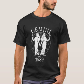 Sternzeichen Zwillinge Zwillinge geboren 1989 T-Shirt