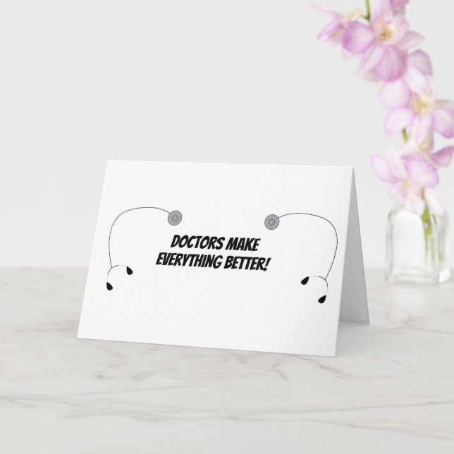 Stethescope Better Doctor Day Personalize Karte (Orchidee)