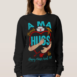 Stethocope Heart Ma Life Happy Nurses Week 2028 Sweatshirt